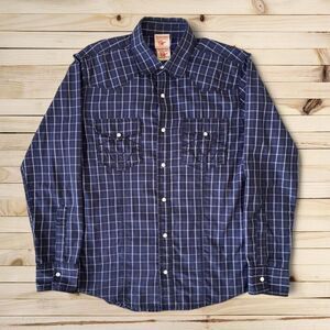 True Religion Y2K Western Pearl snap shirt with plaid pattern
